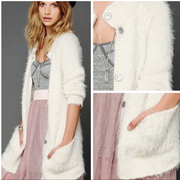 Free People Keep It Fuzzy Cardigan 